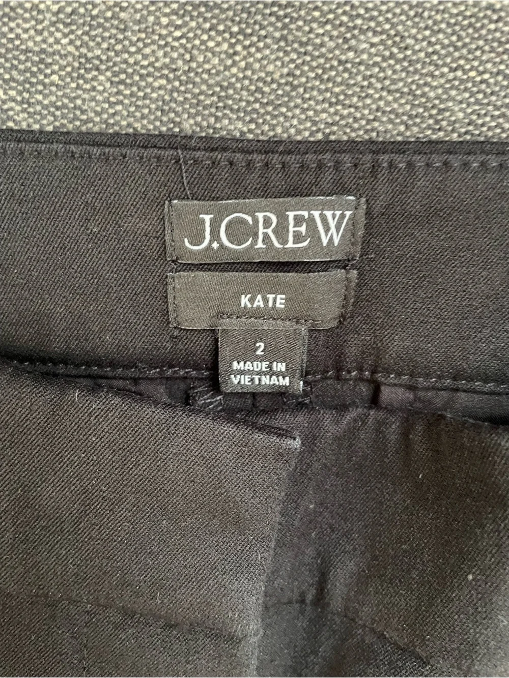 J. Crew Black Straight-Leg Tailored Pants- ankle length